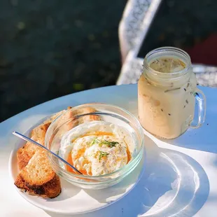 Turkish Eggs + Latte