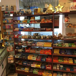 shelves of food and snacks