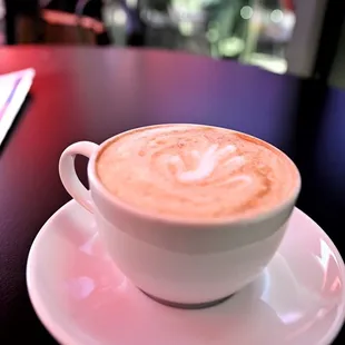 a cup of cappuccino