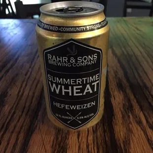 a can of wheat ale