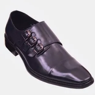 Steven Land MEN'S SLIP-ON / BUCKLE DETAIL HAND MADE LEATHER SHOES @ Upscale Men's Fashion