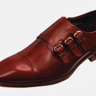 Steven Land  SLIP-ON / BUCKLE DETAIL HAND MADE LEATHER SHOES @ Upscale Men's Fashion