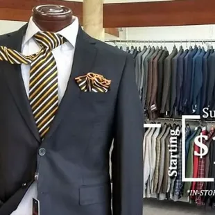 Suit Package starting at $129.99 (Suit,Shirt &amp; Tie or Bow)