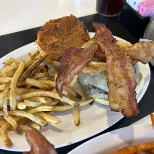 Bbq smokehouse burger w reg fries