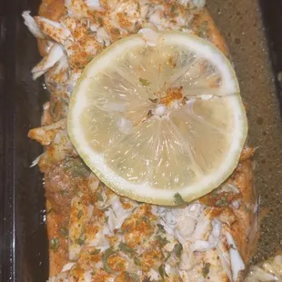 Salmon w/crab