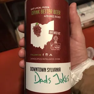 Waitress: "Should I put your brown ale in the bag with the rest of your order?"  Me: "Nah, just leave it in the can"