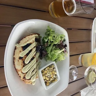 Lobster and crab quesadilla