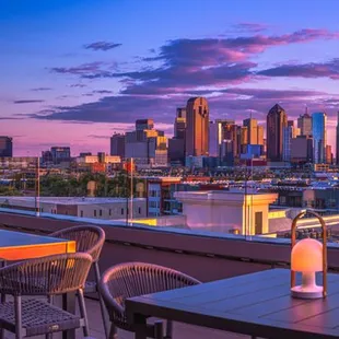 Outdoor seating with a view