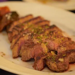 Rib eye steak medium done and already cut up *9/15/23