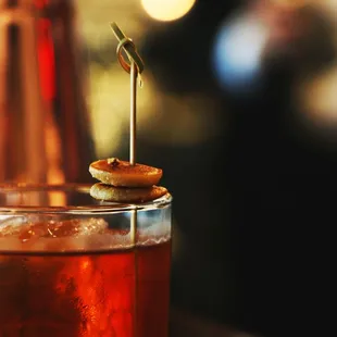 Old Fashion at 8am. One of our more popular cocktails.