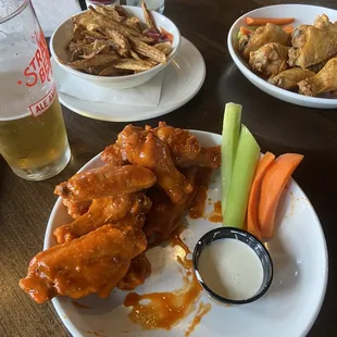 Chicken wings - spicy Buffalo and plain
