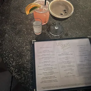 Paloma, espresso martini &amp; birthday shot