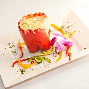 Vegan Quinoa Stuffed Bell Pepper