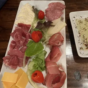 Meat and cheese plate