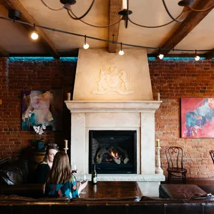 Upstairs Wine Bar fireplace Photo credit: The Locals Bureau