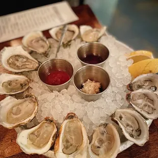 Happy hour, $12: half dozen oyster + 1 drink
