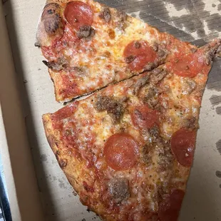 Pepperoni and sausage
