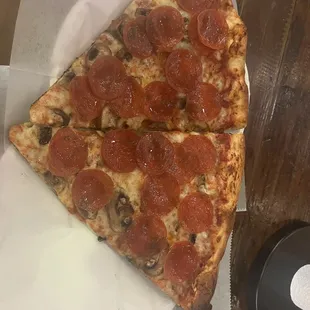 pepperoni and mushroom