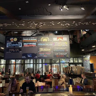 the inside of the brewery