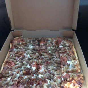 Meat lover&apos;s large pizza for $10.99-worth every penny!  Delicious in thin crust!