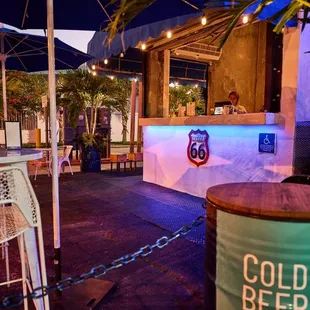 a cold beer bar