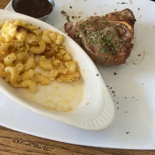 Yummy- it was so good - pork chop &amp; Mac&amp; Mac &amp; Cheese