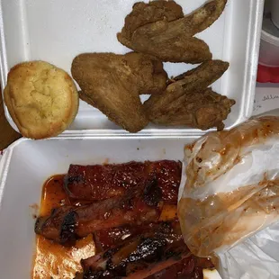 Ribs and chicken
