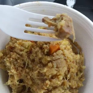 One of the bones in the cornbread dressing