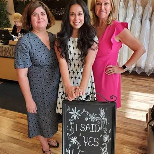 She said Yes to the dress!