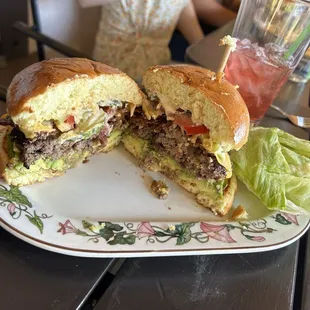 BLT Avocado Burger with 2 4 oz. patties