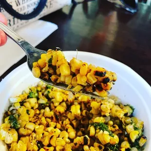 Fresh grilled corn n pesto!