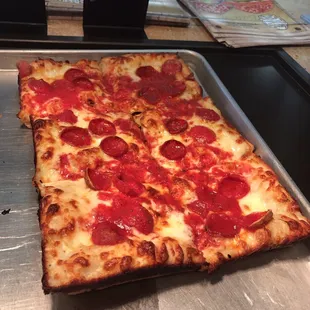The all new DETROITER DEEP DISH PIZZA