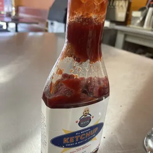 Homemade ketchup, a little thick for my liking.
