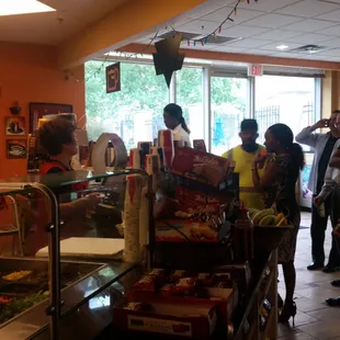 Workers getting their breakfast!!