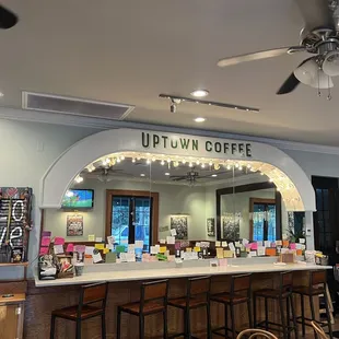 a view of the bar area