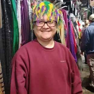 Mardi Gras Feather wig