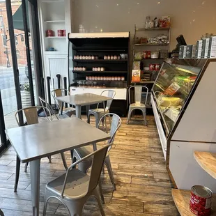 Front deli cases and seating