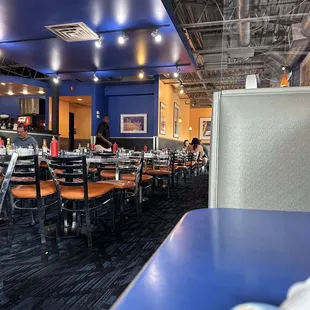 the dining area of the restaurant