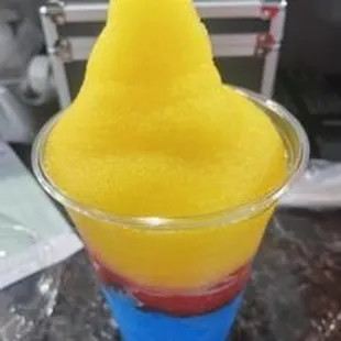 a cup of frozen yogurt