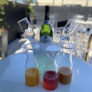 a variety of drinks