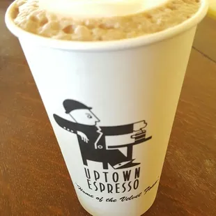 Having my usual 16 ounce mocha from Uptown Espresso in Magnolia. Wish they had a location in Shoreline!!!!