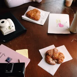 Met up with a friend for a latte and some croissants!