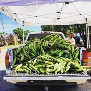 a truck full of fresh produce