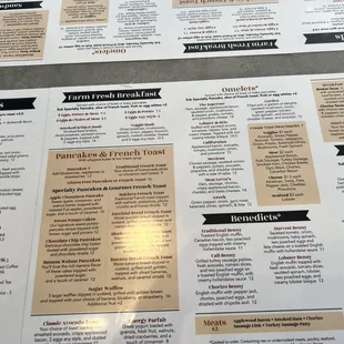 sushi and sashimi, menu