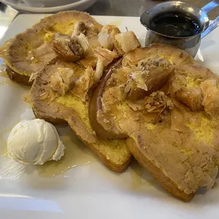 Baklava French Toast (chopped baklava and drizzled honey on top)