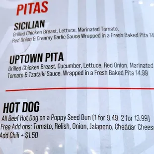 Their large menu part 2