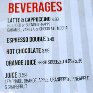 Regular drinks
