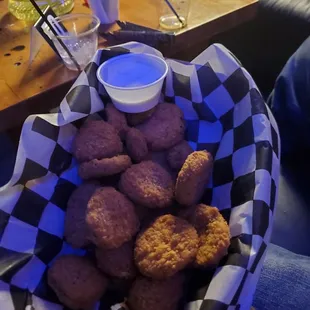 Fried pickles.... they are kinda spicy, but bomb!!