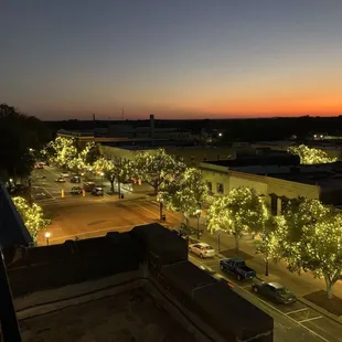 Overlooking city of Shelby from the roof