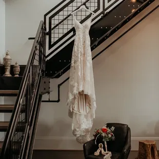 3rd floor where is girls got ready and cocktail hour was held. Stairs go up to rooftop.